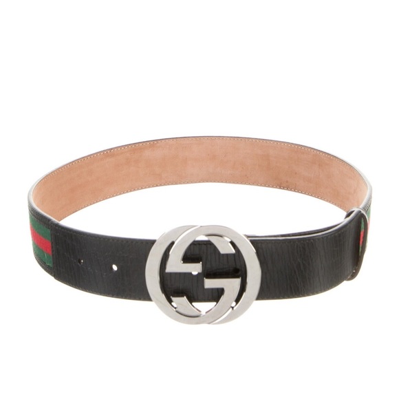 Gucci - Web Accent Leather Belt small - Picture 2 of 4